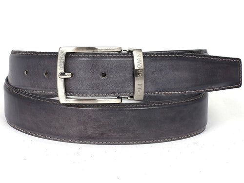 Paul Parkman Gray Leather Hand-Painted Belt