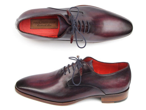 Paul Parkman Purple Hand-Painted Leather Oxfords