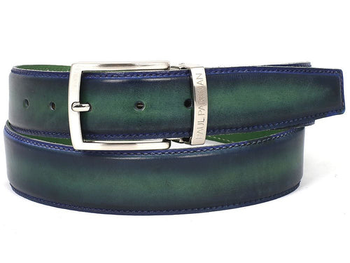 Paul Parkman Dual Tone Leather Belt Blue Green