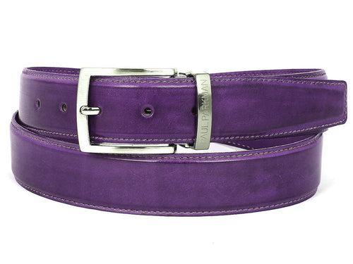 Paul Parkman Hand-Painted Purple Leather Belt