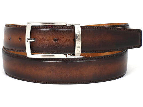 Paul Parkman Hand-Painted Leather Belt Brown/Camel