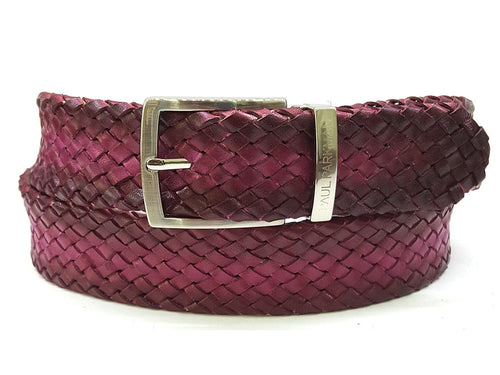 Paul Parkman Men's Purple Woven Leather Belt