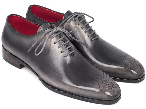 Paul Parkman Gray & Black Wholecut Oxfords