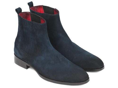 Paul Parkman Suede Chelsea Boots, Navy