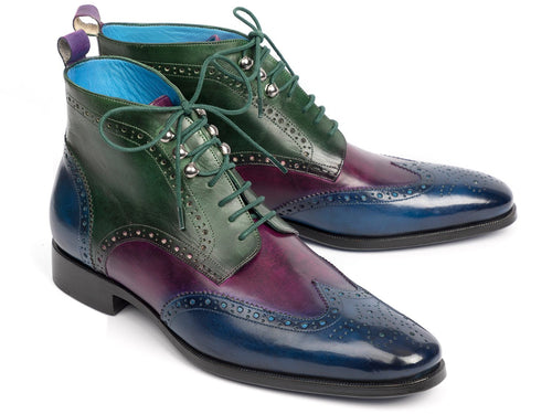 Paul Parkman Colorful Wingtip Ankle Boots