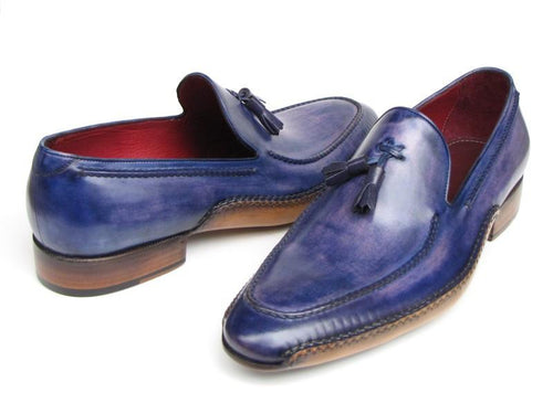 Paul Parkman Blue & Purple Tassel Loafers