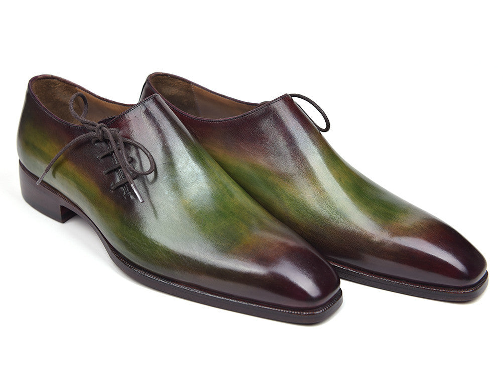 Paul Parkman Green & Bordeaux Side Lace Oxfords