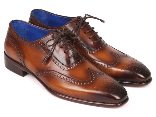 Paul Parkman Handmade Brown Wingtip Oxfords