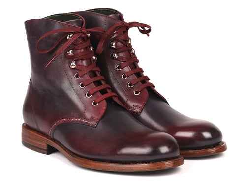 Paul Parkman Bordeaux & Navy Leather Boots