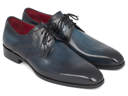 Paul Parkman Navy & Blue Medallion Derby Shoes