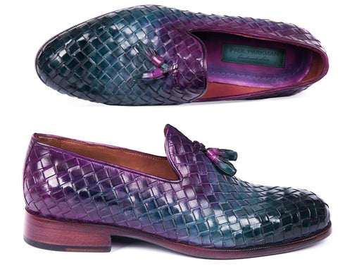 Paul Parkman Multicolor Woven Tassel Loafers