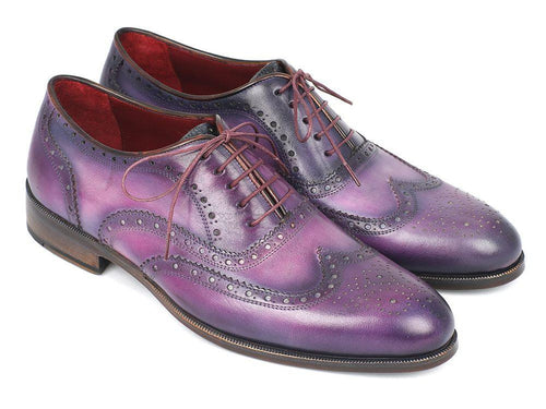 Paul Parkman Purple & Navy Wingtip Oxfords