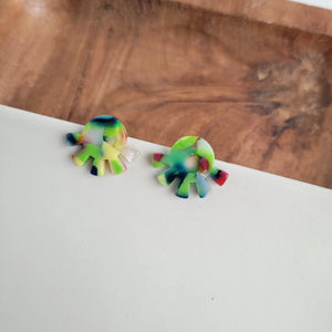 Tropical Green Studs - White Giraffe Boutique