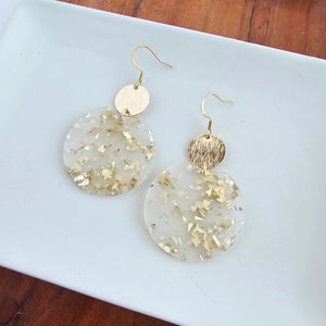 Gold Flake Zoey Earrings - White Giraffe Boutique
