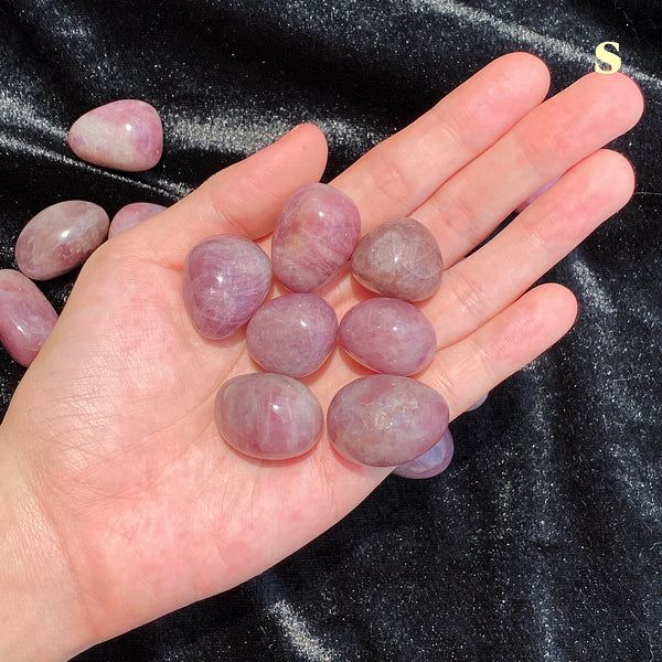 large polished pink lavender rose quartz