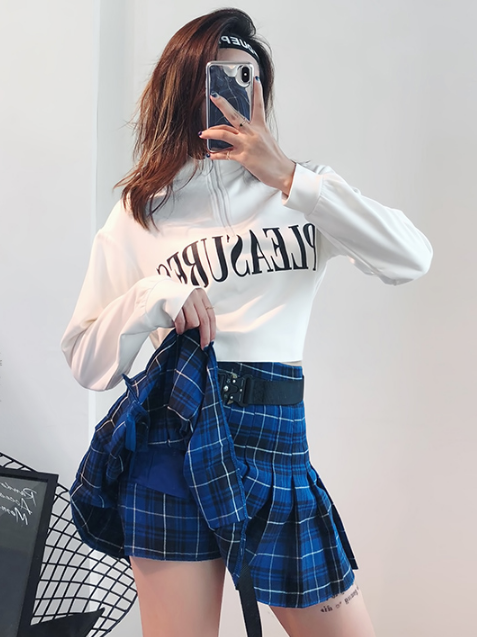 High waist pleated skirt KF24107 – unzzy