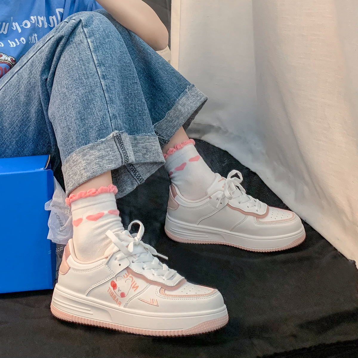 Harajuku White Shoes KF30281 – unzzy