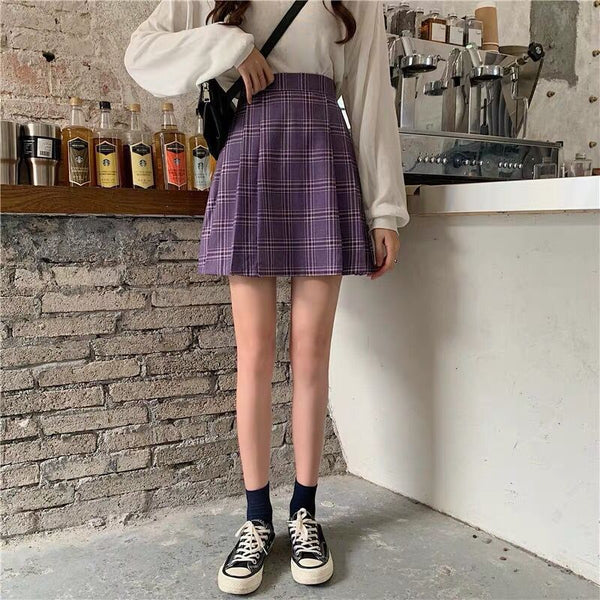 Korean plaid skirt KF81158 – unzzy