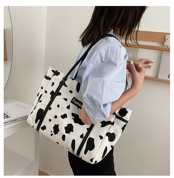 Cow canvas shoulder bag KF82222 – unzzy