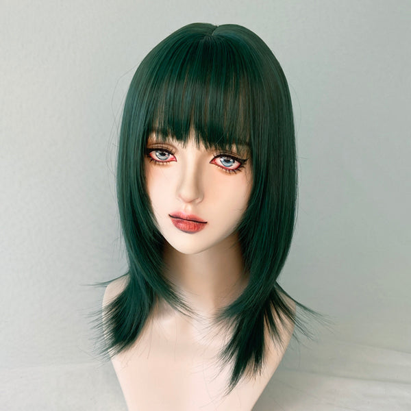 Green short straight wig KF82277 – unzzy