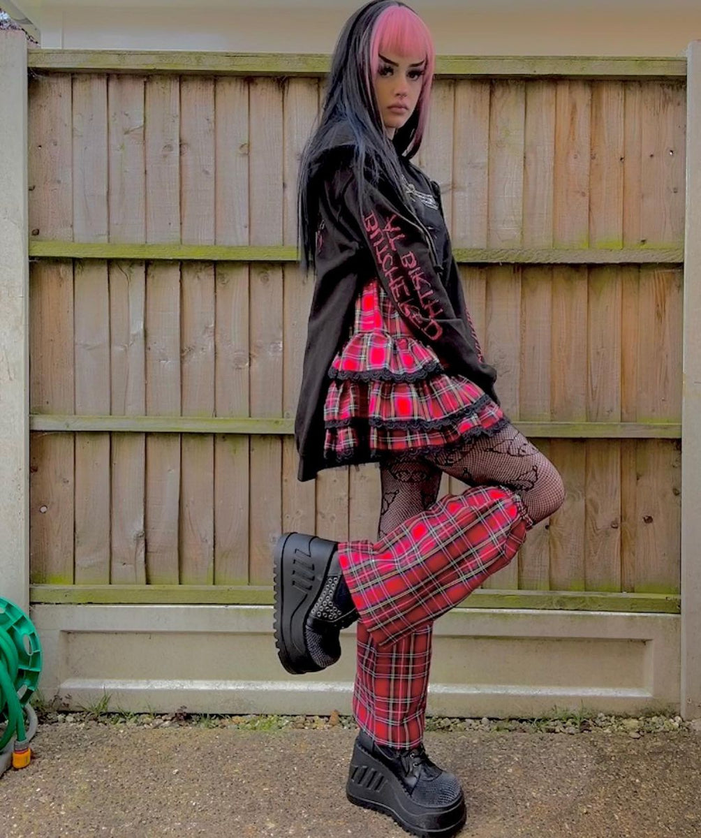 Harajuku Red Plaid Skirt KF81885 – unzzy