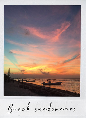 Sundowners on beach in Isla Holbox