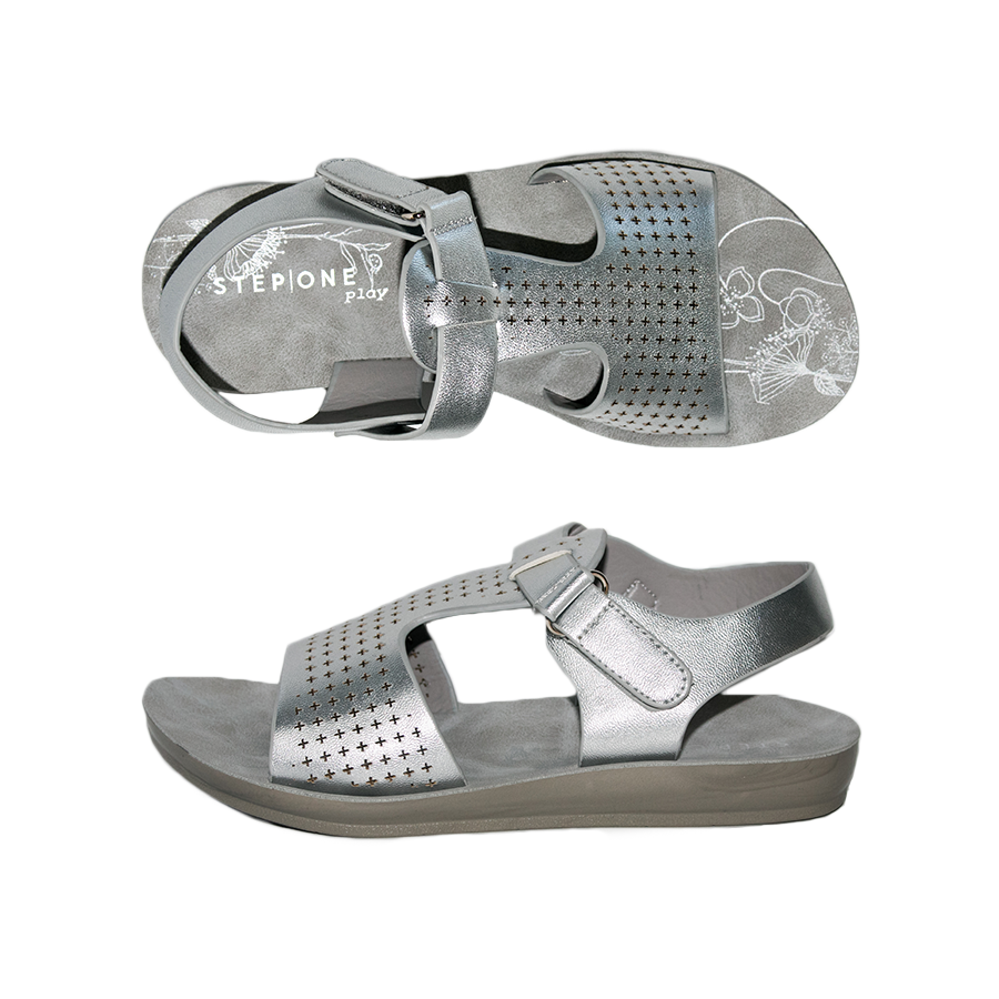 silver wedges payless