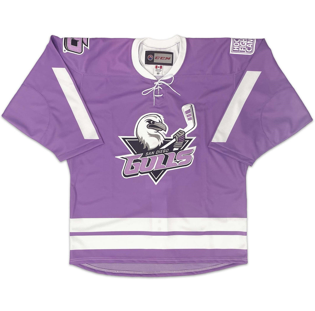 Hockey Fights Cancer Winnipeg Jets Purple 255J Adidas NHL Authentic Pro  Jersey