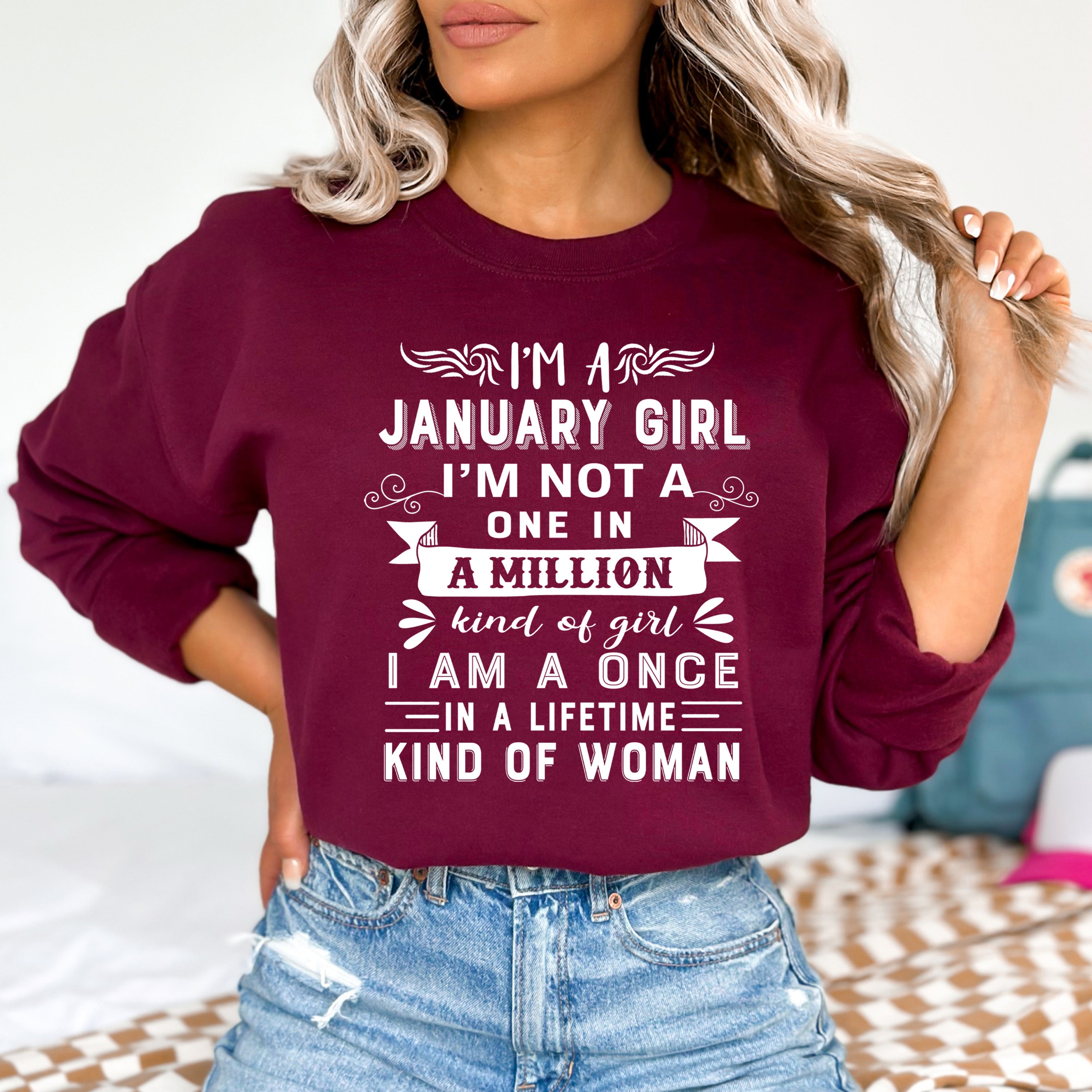 I'm January Girl ( Once In A Lifetime) - Sweatshirt & Hoodie - LA Shirt Company product image