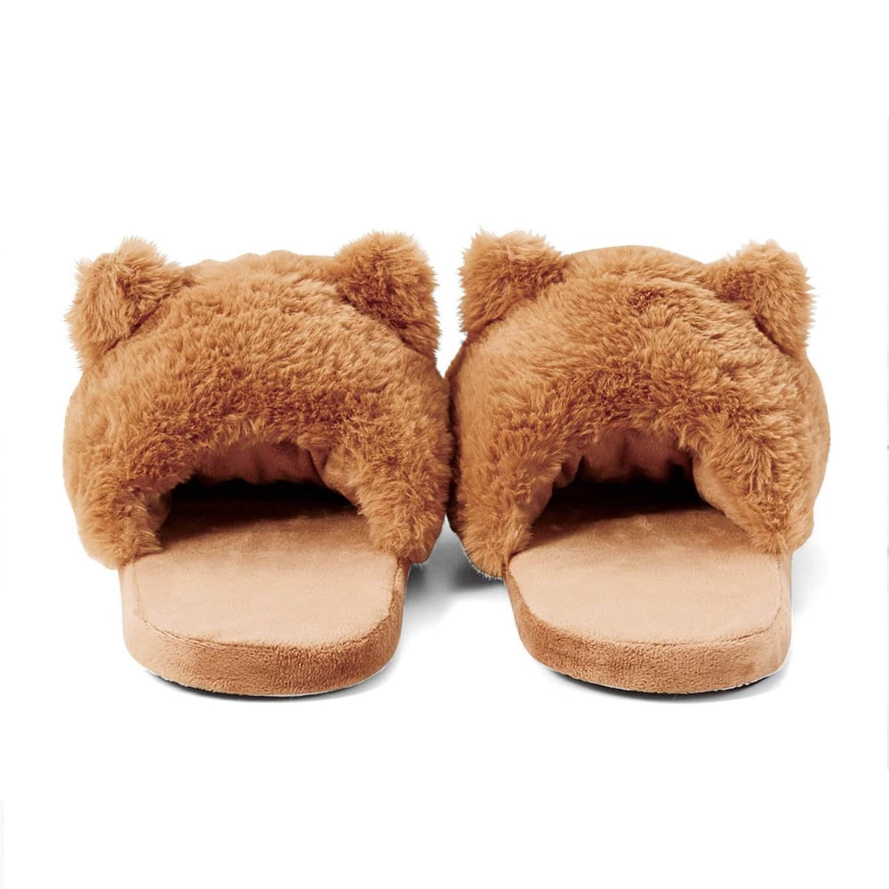 cute plush slippers