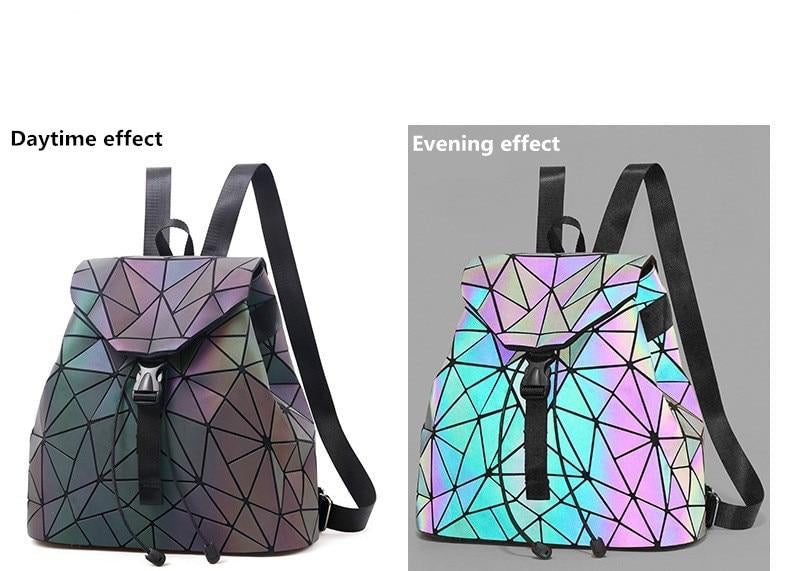 geometric reflective backpack