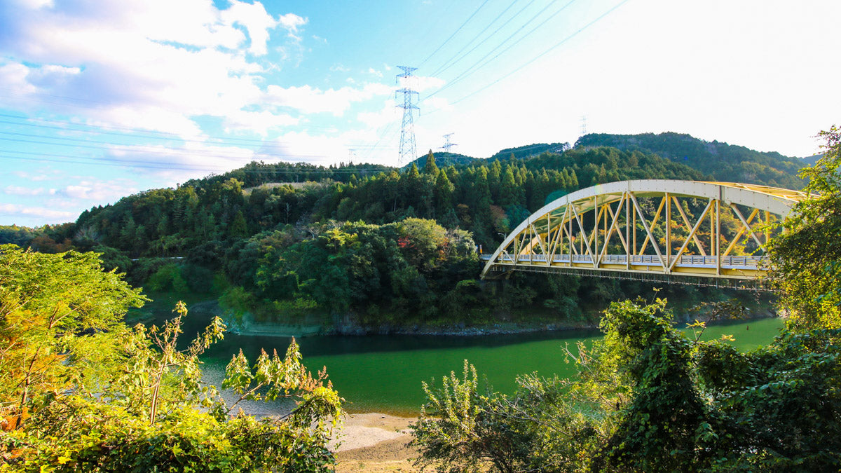 The Yuzuka bridge we cross on our way to Otsu on the Uji to Otsu and back cycling route.