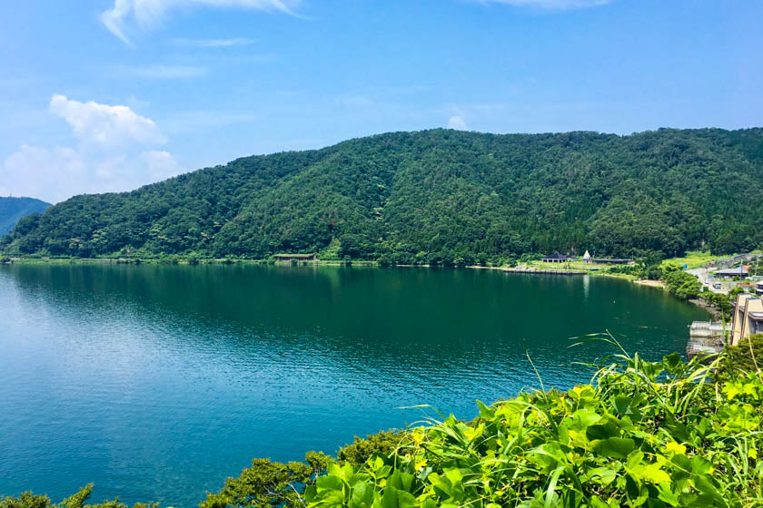 Views of the northern part of Lake Biwa.