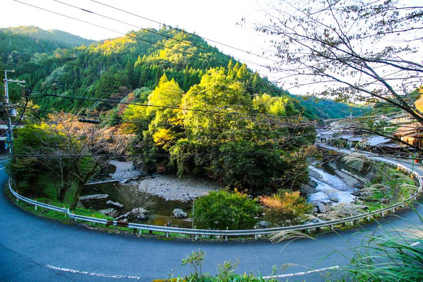 Marvelous scenery around Nakagawa village which we cycle through on our route.