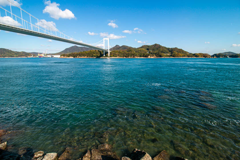 The stunning ocean along the shimanami kaido cycling route.