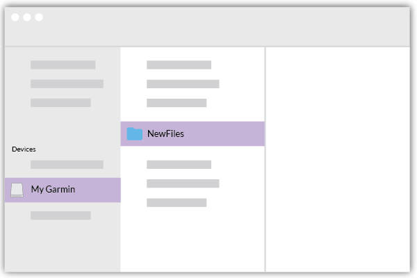 Upload your GPX file routes to the NewFiles folder in your Garmin device.