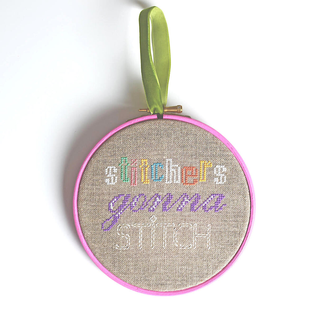 How to frame cross stitch in an embroidery hoop