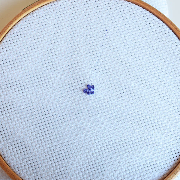 Finished French knots