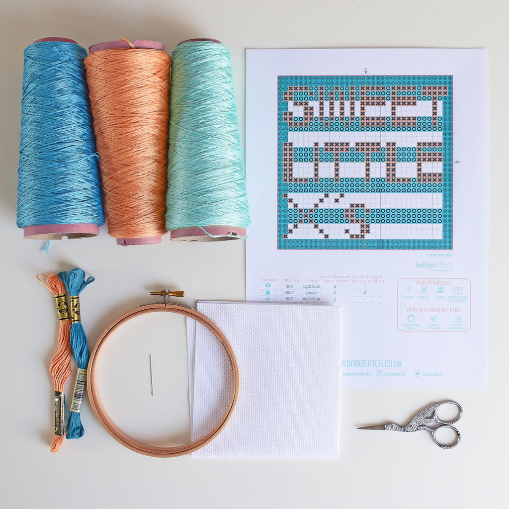 Arrows Small Counted Cross Stitch Kits, Mini Embroidery Hoop, Aida