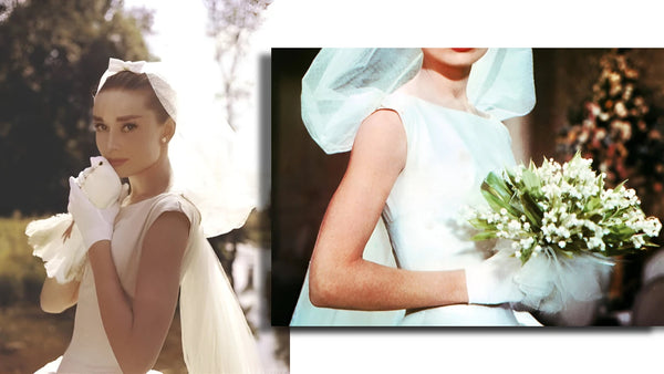 Audrey Hepburn sleeveless wedding dress