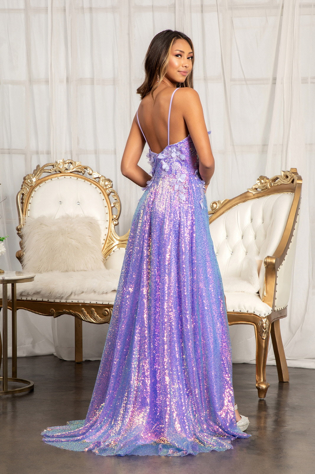 Purple Iridescent Bridesmaid Dresses