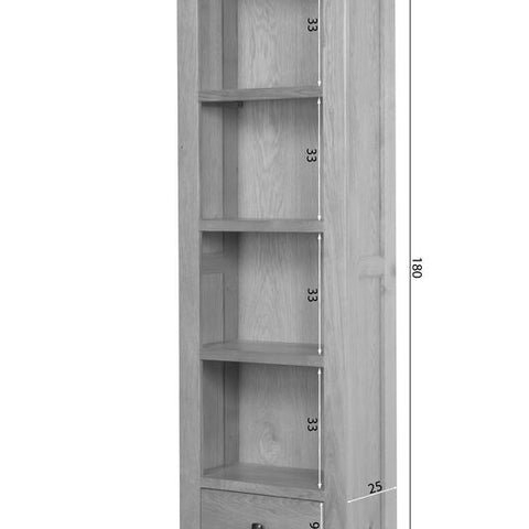 Cotswold Tall Slim Bookcase Price Match Guarantee