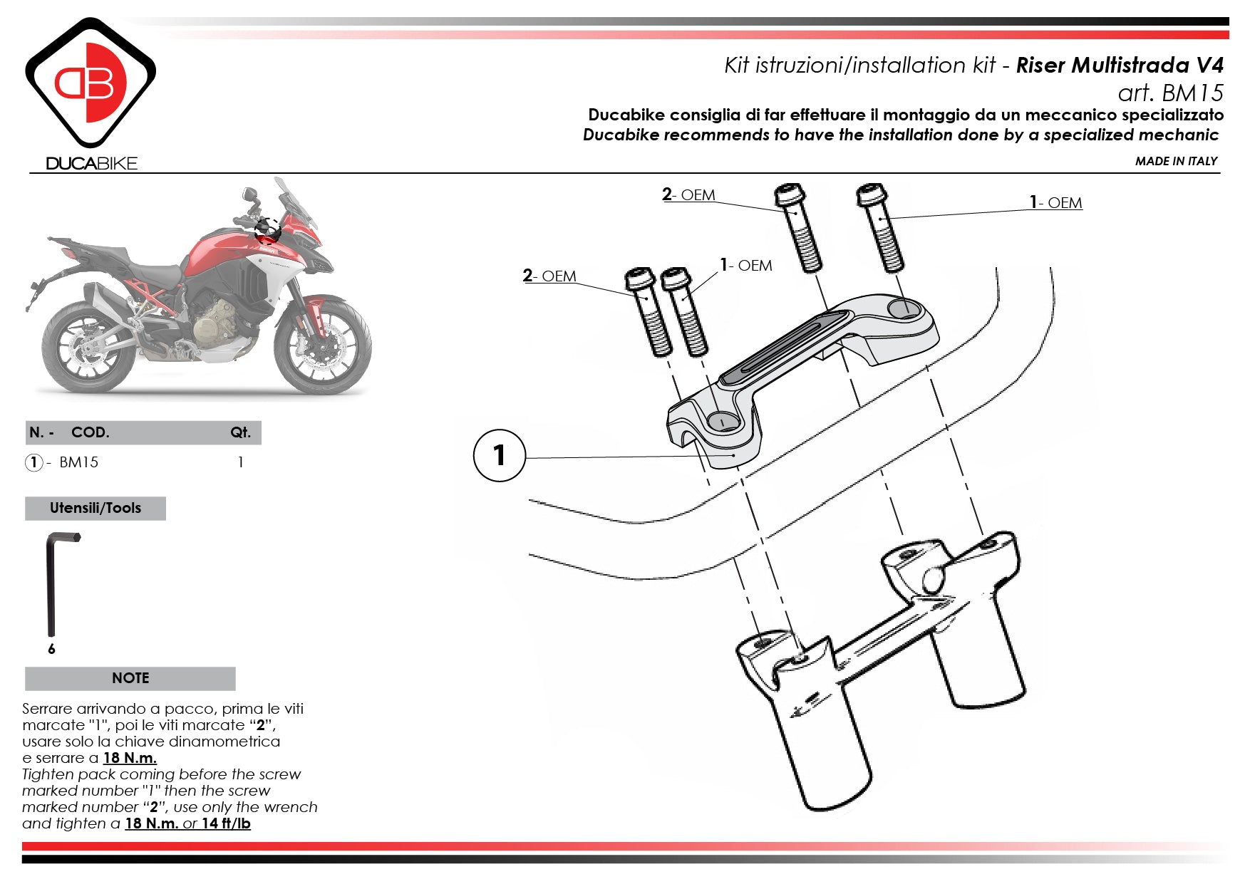 DUCABIKE Ducati Multistrada V4 (2021+) Handlebar Clamp – Two Wheels Hero