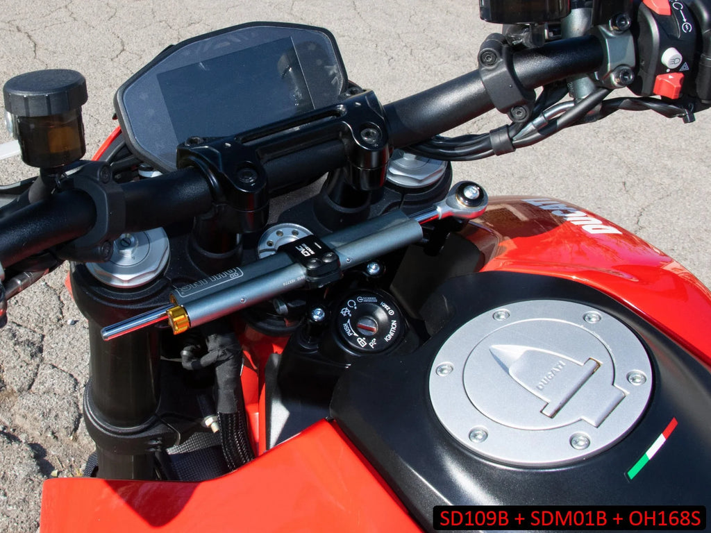 Ducati Hypermotard 950 OHLINS Steering Damper + CNC RACING Mounting Kit