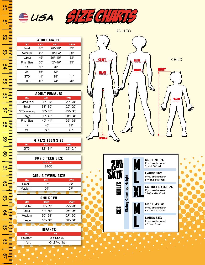 Rubies Costumes Size Chart