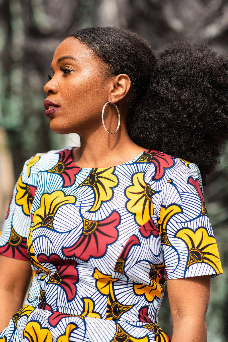 ANJOLA FLORAL HIGH-LOW DRESS – Heritage Clothings