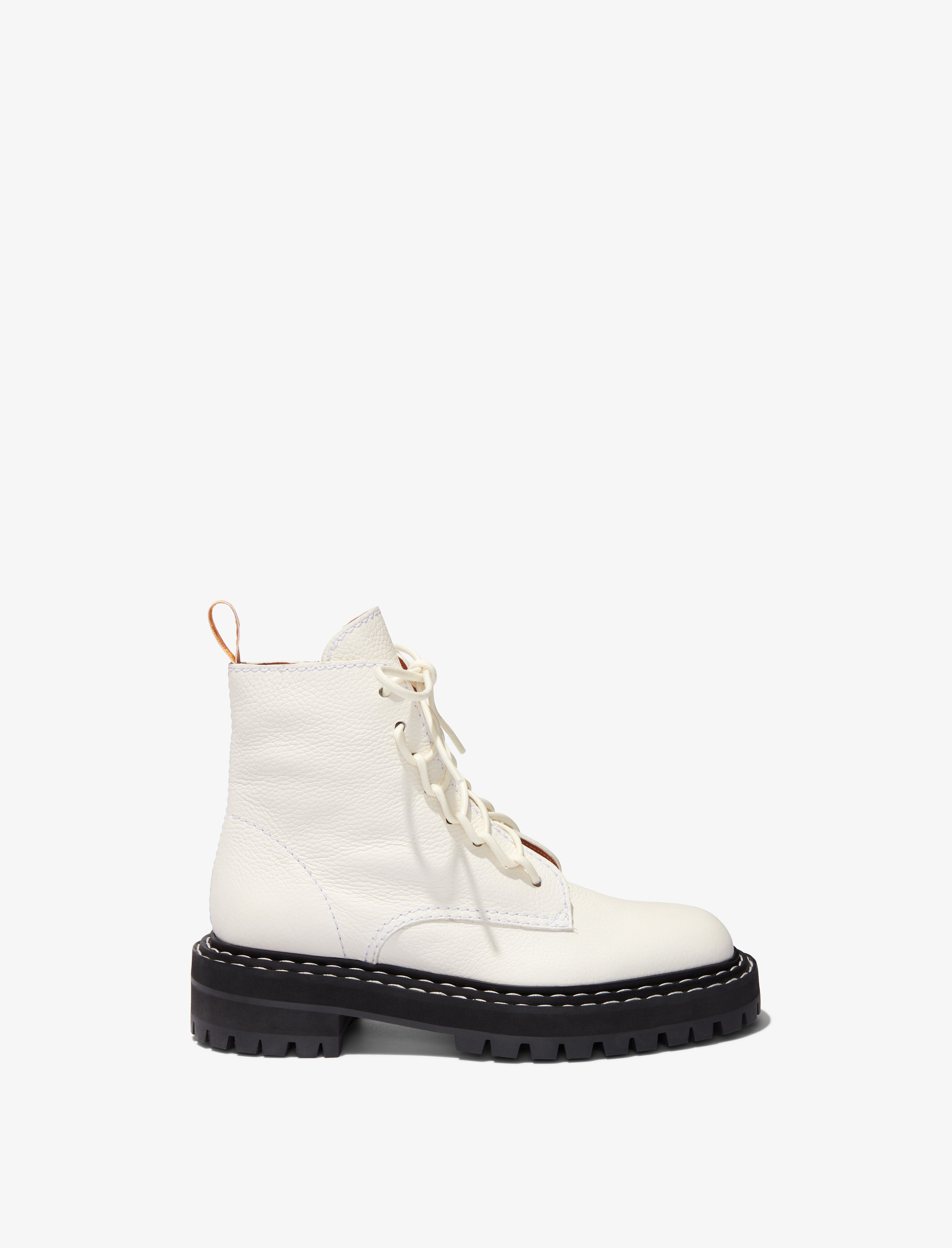 Lug Sole Combat Boots in Grainy Leather – Proenza Schouler