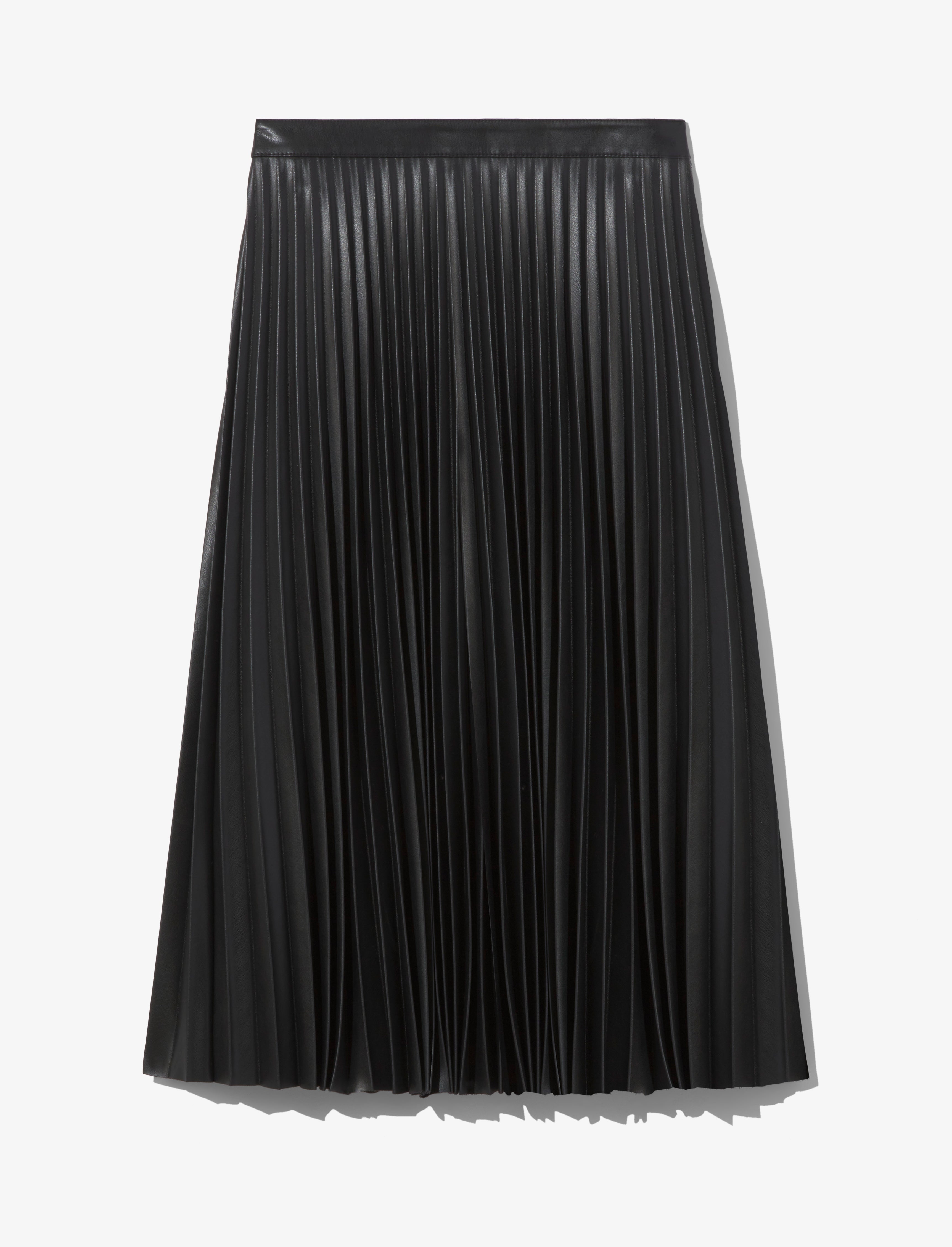 Vintage Silk Knife Pleated Skirt - Black | Garmentory