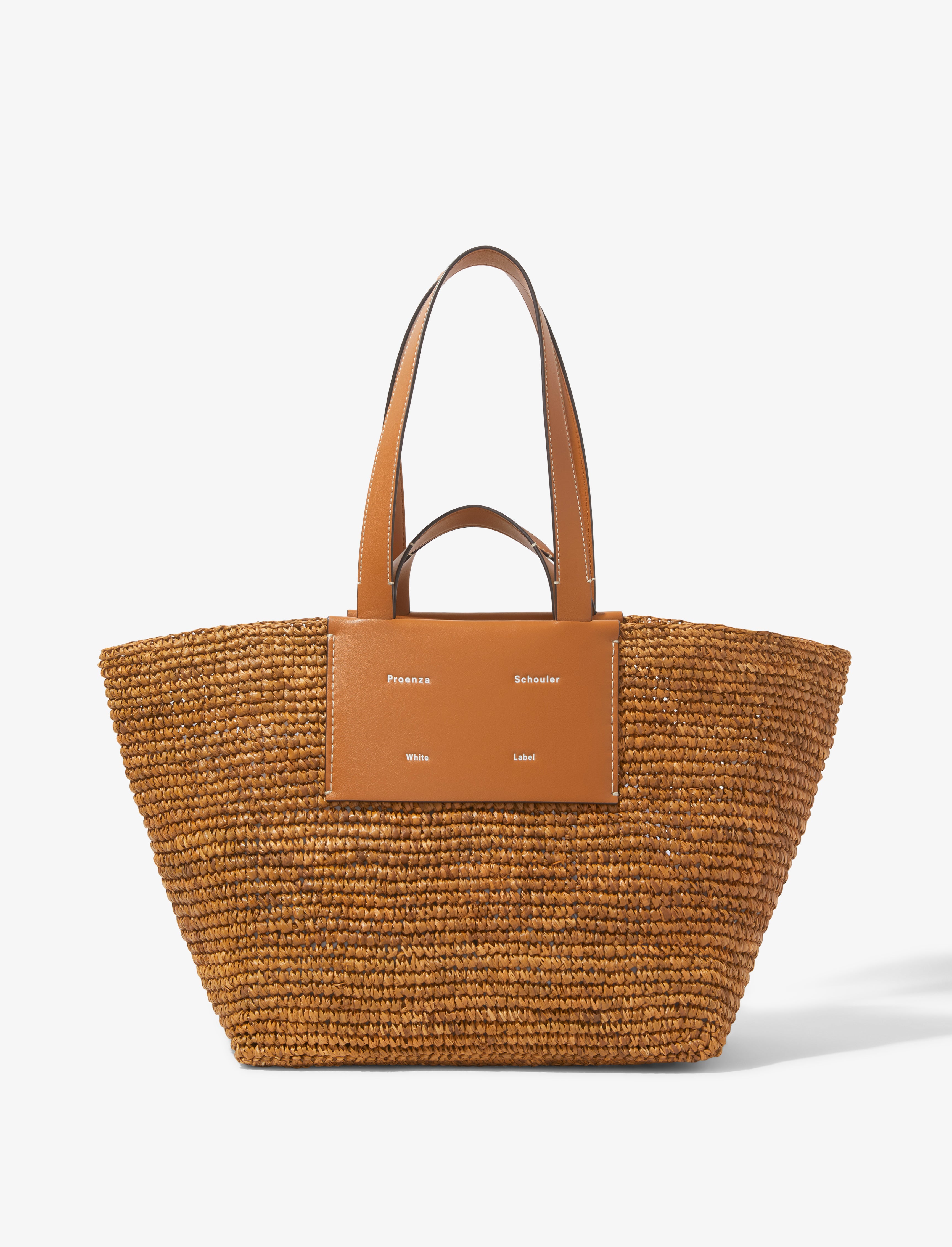 White Label Morris Large Raffia Tote in Brown - Proenza Schouler