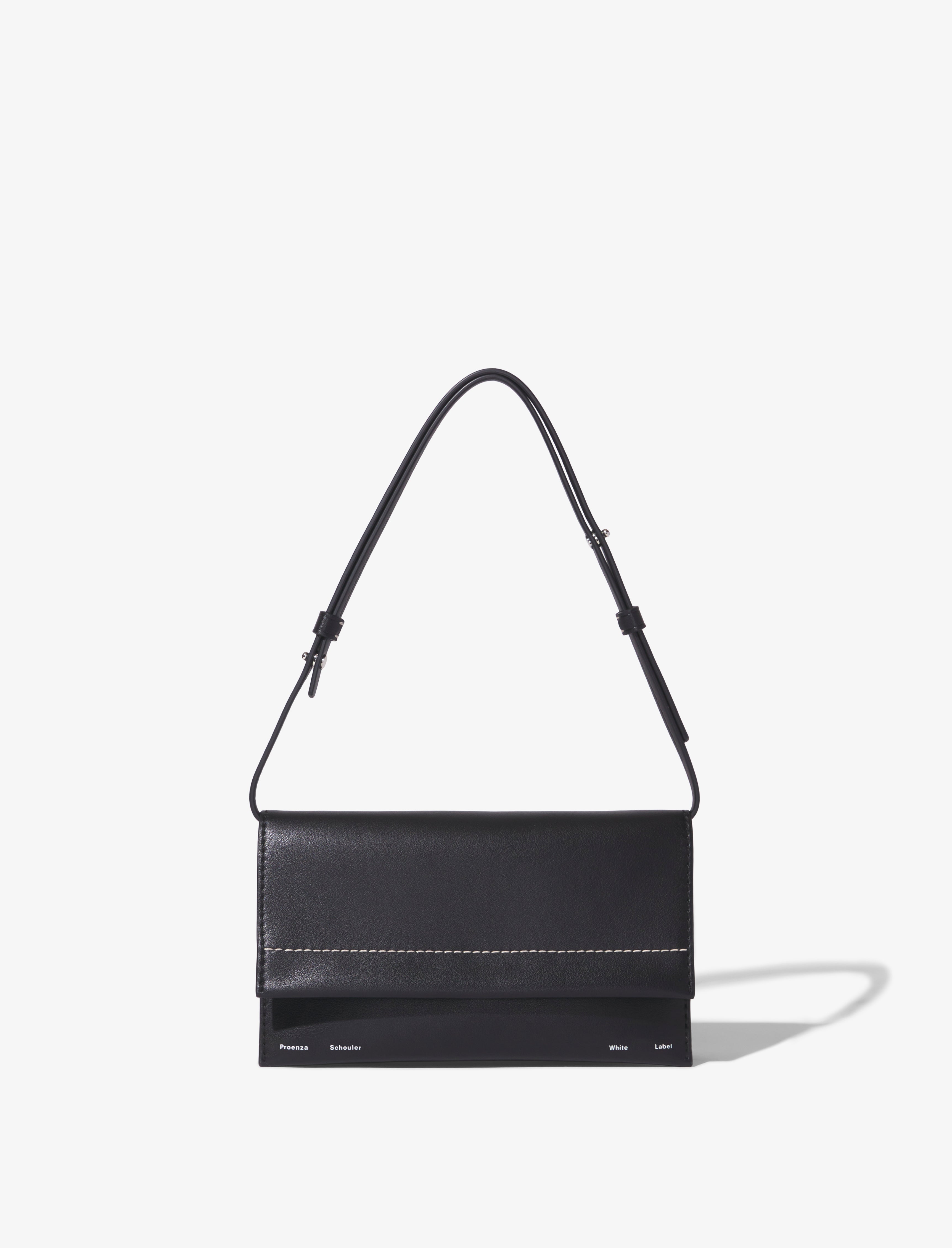 Proenza Schouler Accordion Flap Small Leather Shoulder Bag Women's  Black